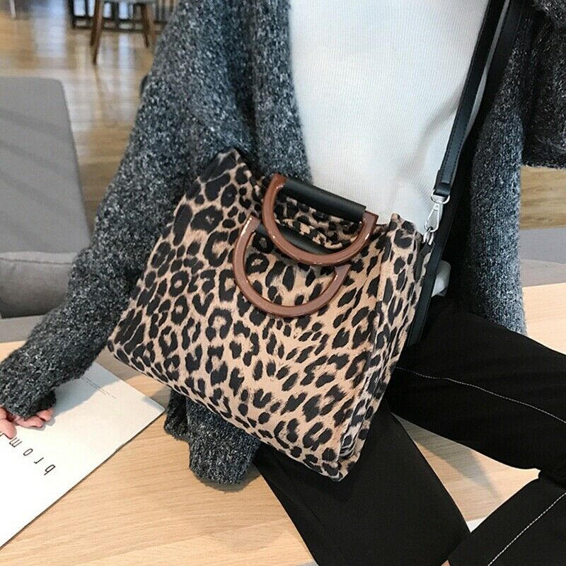 Leopard Women Handbags Big Capacity Pu Leather Females Handbags Fashion Leo J4J8