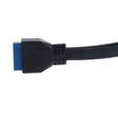 30cm USB 3.0 20Pin Housing MotherBoard Female to Female Extension Cable