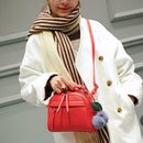 Women Messenger Handbag Shoulder Bag PU Leather Satchel Sling Bag/Red SN9F