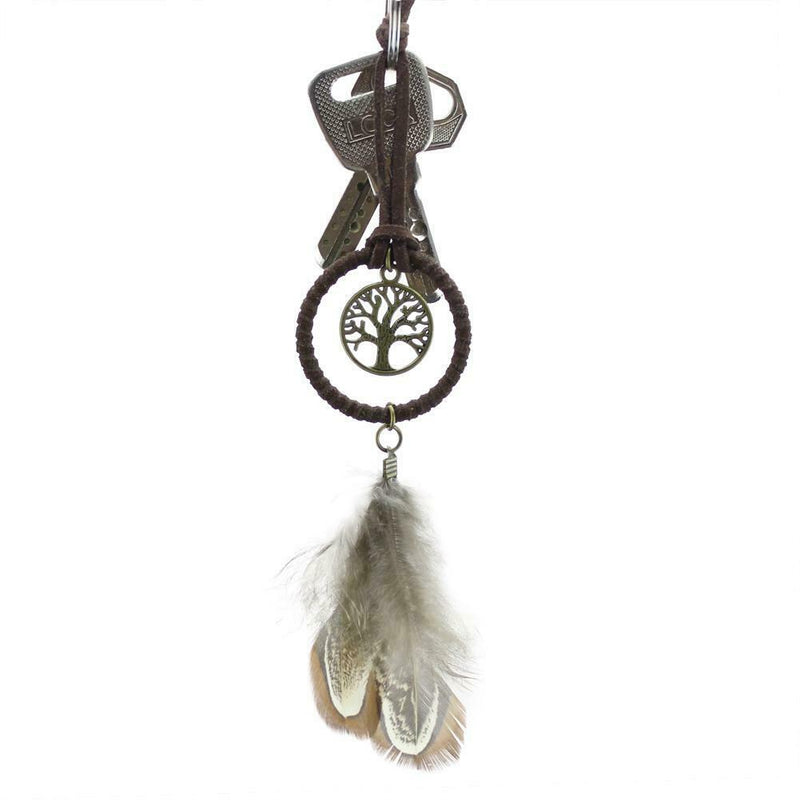 Handcrafted Dream Catcher Feather Tree Keychain Bag Pendant Accessories