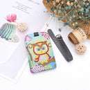 DIY Special Shaped Diamond Painting Owl Bird Leather Luggage Boarding Pass