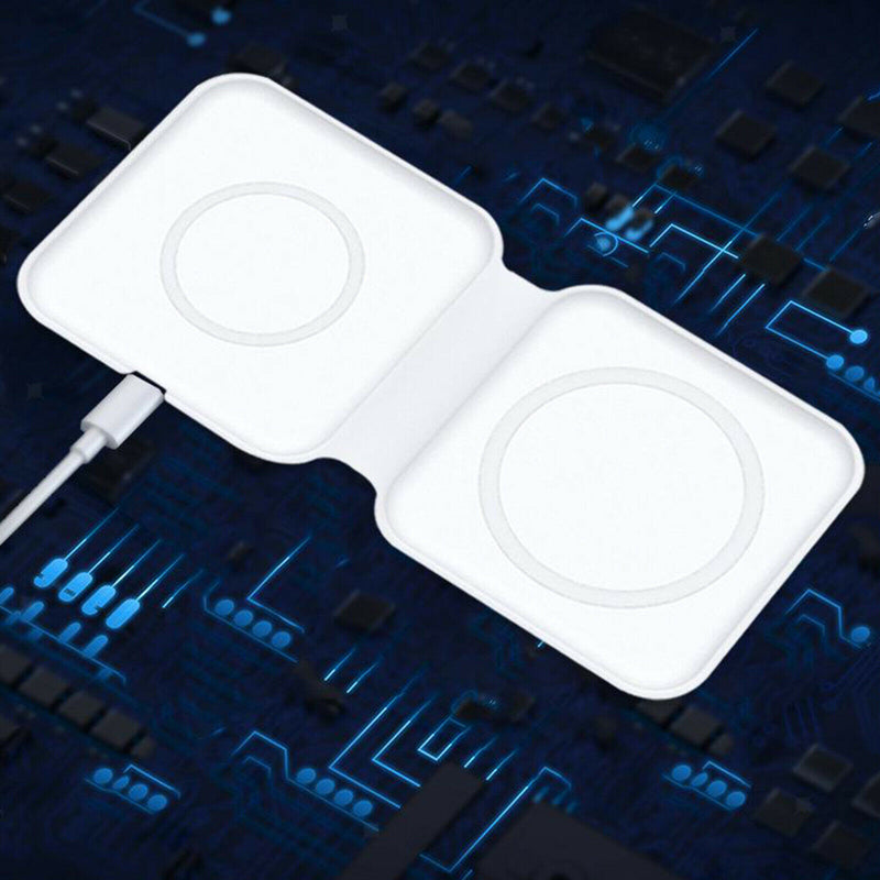 180 Degree Foldable Wireless Charger Magnetic Dual Charge for