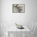 Round Diamond Painting DIY Magpie Flowers Embroidery Cross Stitch Kit Decor