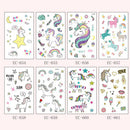 10 Lot Lovely Cute Cartoon Horse Star Tattoos Kids Transfer Stickers For DIY
