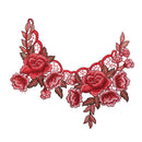 1pcs embroidered floral lace neckline neck collar trim apparel fabric lace arts#