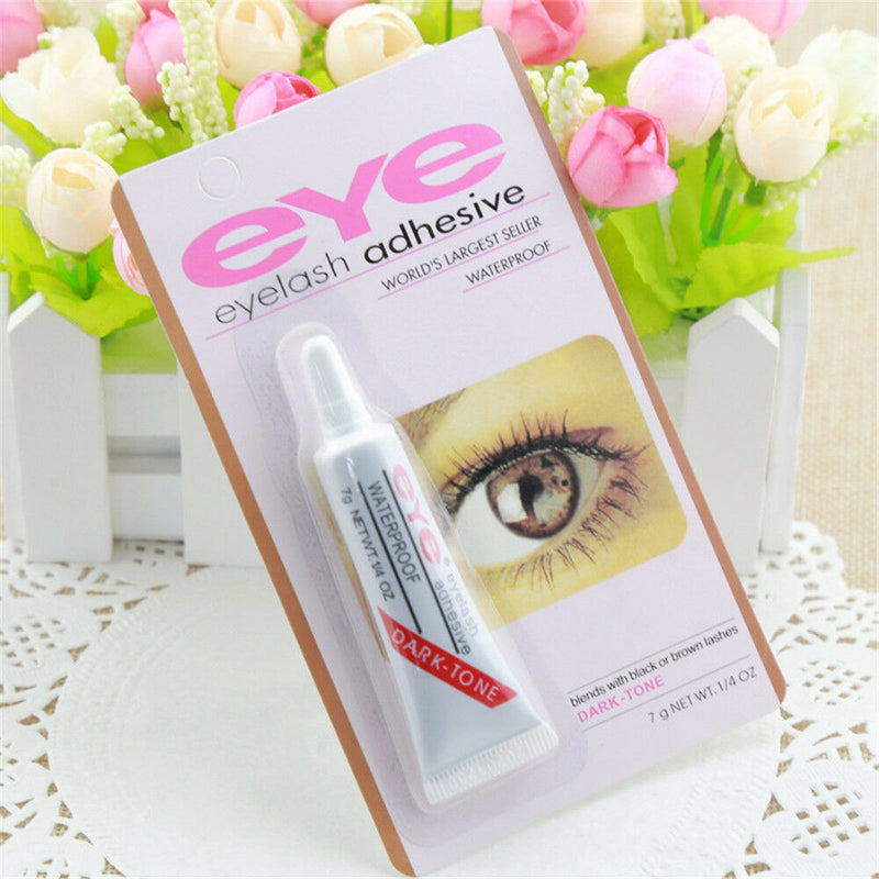 New Dark Black Waterproof False Eyelashes Makeup Adhesive Eye Lash Glue Tools H7