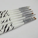 8 PCs nail art pen brush gel acrylic painting drawing dotting C4V6 p liner P6Q1