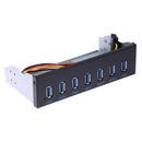 USB 3.0 7 Ports Hub 5Gbs High Speed CD-ROM Drive Bay Front Panel for W2E