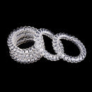 5X Lady Girl Clear Elastic Rubber Hair Ties Spiral Rubber Rope HairbandME