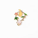 4 Alloy Enamel Flower Branch Bird Connector Necklace Pendant Bracelet Charms