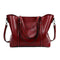 Women PU Leather Shoulder Crossbody Bag Large Capacity Totes Handbag (Red) A#S