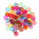 100Pcs Metal Edge Plastic Round Chips For Scientific Magnetic Experimental