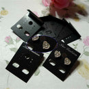 100Pcs Jewelry Earring Holder Hang Cards Ear Studs Hanging Display Flocked C 3