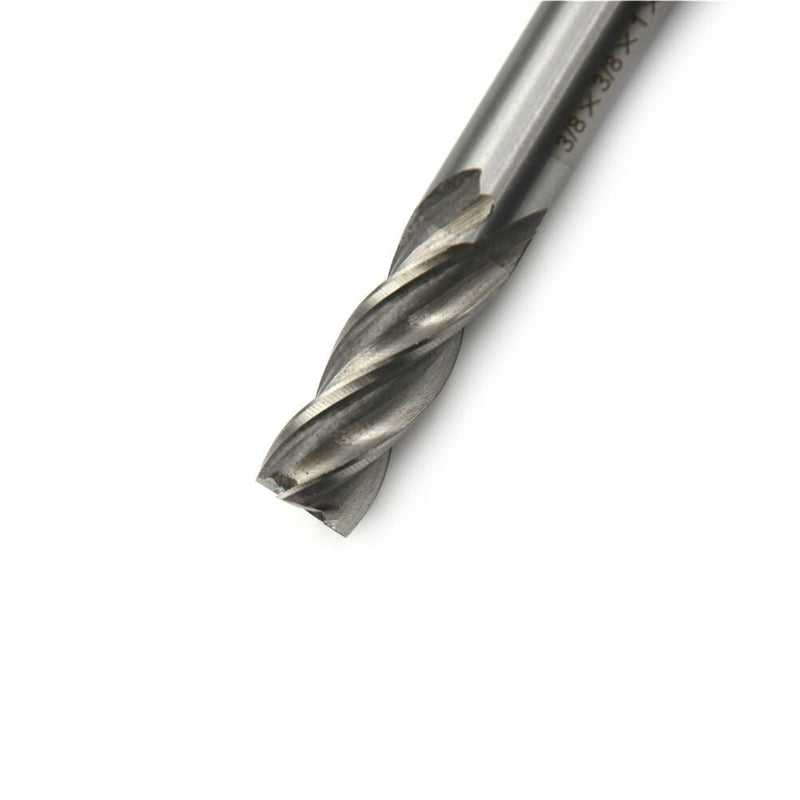 3/8" High Speed Steel HSS 4 Flute Straight End Mill Cutter ToolS Gw