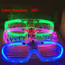 1pc Happy New Year LED Flashing Glasses Glowing Eye Glasses Light Up Kids To_