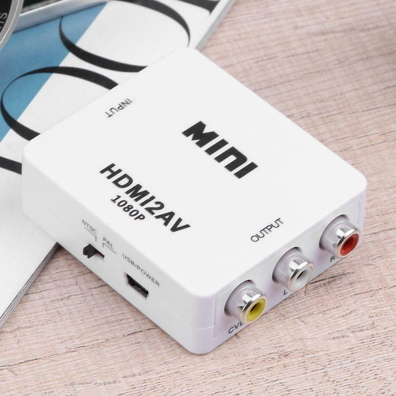HDMI to RCA Video Audio Set-Top Box 1080P HDMI2AV Adapter Converter A