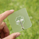 8 PCS Load-Bearing 6KGS Adhesive Strong Wall Door Hook Lucky Clover Waterproof