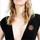 1X Fashion Personality Women's Christmas Brooches Pin Rhinestone Covered Sc