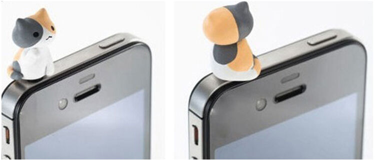 1x Cat 3.5mm Anti Dust Earphone Jack Plug Stopper Cap For Mobile phone IphoneME