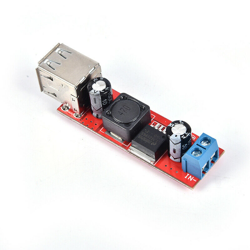 DC 6V-40V 12V To 5V 3A Dual USB Charger DC-DC Step-down Converter Module LM2 Fw