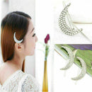 Ladies Crystal Rhinestone Moon Hairpin Barrette Hair Retro!. clip New