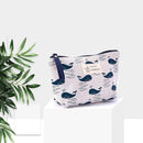 Printed Cosmetic Bag Canvas Purse Zip Makeup Wash Storage Pouch (Style 1) A