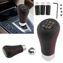 5 Speed Universal Black Leather Stitcher Manual Car Gear Stick Shift Knob S
