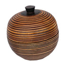 Tea Canister Wooden Tea Box Home Kitchen Jewelry Accs Organizer Pot 14x16cm