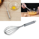 Stainless Steel Whisk 29.5cm Egg Beater For Cooking Rounded Handle DURABLE