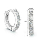 Women Fashion Single Row Copper Hoop Huggie Earrings Delicate Gift B4X7