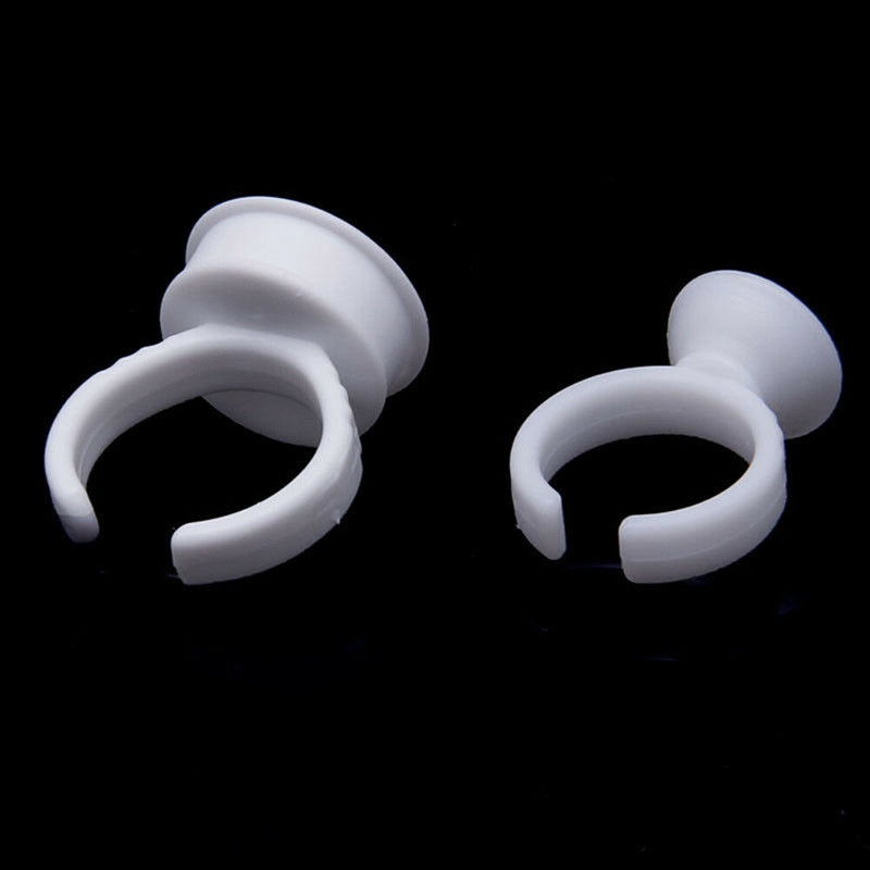 5pcs Eyelash Extension Glue Ring Adhesive Eyelash Pallet Holder Tool Makeup Kit