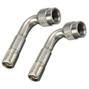 2 Tyre Valve Extension Adaptor Motorcycle Car Tire Stem Extender 90 Degree  D4O1