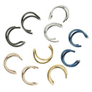 10pcs/Pack Fashion Non-pierced Ear Cuff Lip Ring Twined Double Loop Assorted