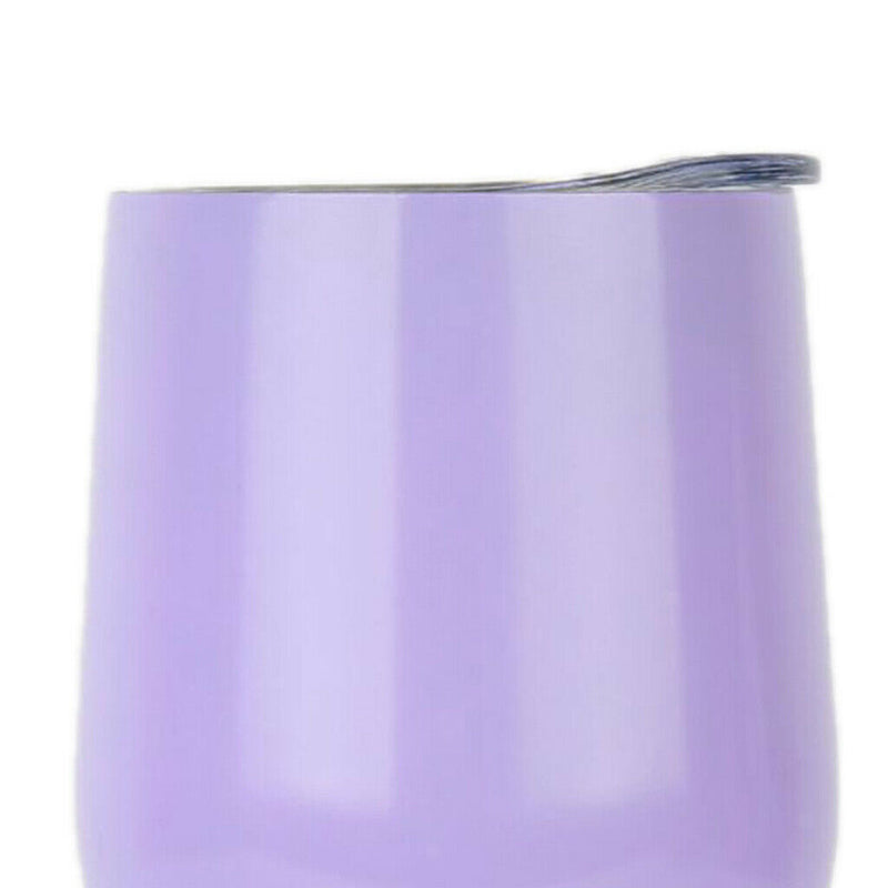 Insulated Stainless Steel Wine Double Wall Vacuum Cup 12OZ Purple