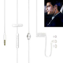 2 Pack 3.5mm Wired Acoustic Hollow Air Tube Earpiece Earbuds Anti-radiation