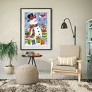 DIY Full Diamond Picture 5D Drill Smile Snowman Round Painting Kit (B3588)