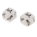 2pcs  Erotic D12 Dice Dice Game For Friends Couple Games - White