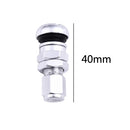 4pcs Aluminum Bolt-in Car Tubeless Wheel Tire Valve Stems With Dust Caps Black