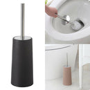 Toilet Brush Holder Set w/ Handle & Lid Bathroom Cleaner Holder Black