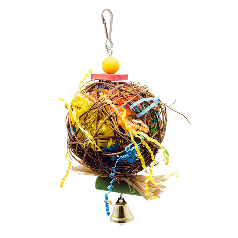 2Pcs Medium Bird Parrot Toys - Multicolored Tearing Toys for Conures Cockatiels