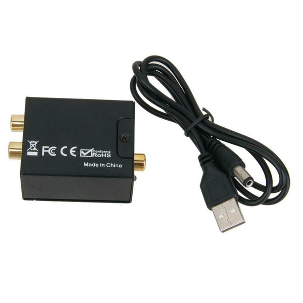 Coaxial Toslink Digital to Analog Audio Adapter Converter RCA L/R +USB Cable