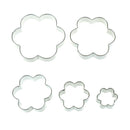 5X flower shape stainless steel cookie cutter cake baking mould biscuit mould Tw