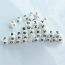 100Pc/Bag Silicone Letter Beads For Insert Name On Pacifier Chain Clips 12M V5B8
