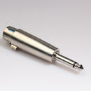 2x XLR 3 Pin Female Socket To Mono Male 6.3mm Plug Jack Convertor Adapt VOR