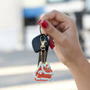 4pcs Art Full Drill Special Shaped DIY Diamond House Keychain Painting Kit