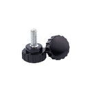 10pcs 6x15mm Male Threaded 22mm Dia Plastic Thumb Screw Knurled Knob
