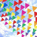 125 Feet Multicolor Nylon Pennant Banners With 100 e Flags For Indoor Outdo I8J2
