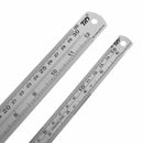 2PCS Stainless Steel Ruler and Metal Rule Kit 30cm 15cm 12inch 6inch Thickening
