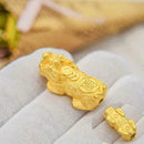 Feng Shui Black Obsidian Alloy Wealth Beads Chinese New Pixiu Gifts Pendant T6G5