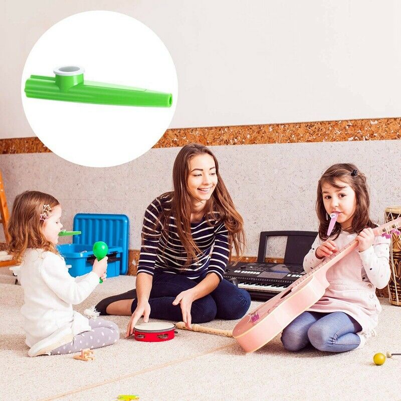 24 Pieces Plastic Kazoos 8 Colorful Kazoo Musical Instrument, Good Companio